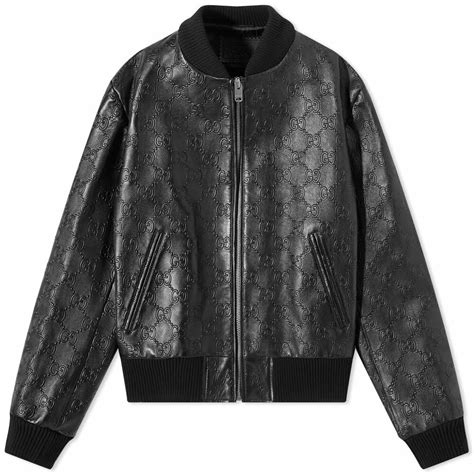 gucci mens leather jacket sale|Gucci gg print jacket men's.